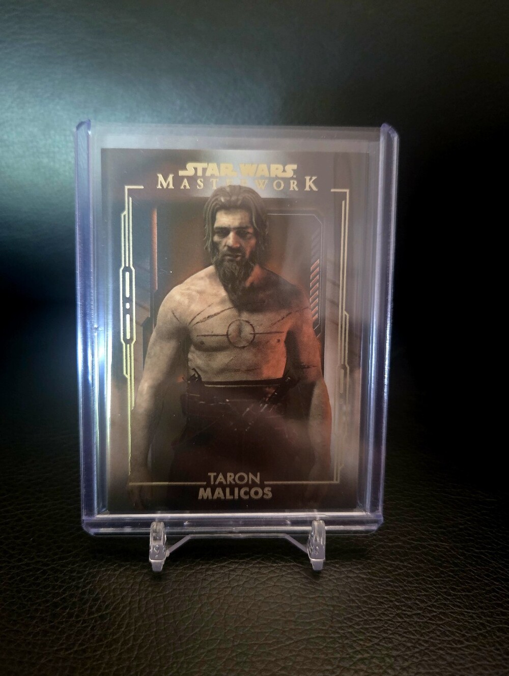 Topps Star Wars Masterwork Taron Malicos Card Limited #7/10 Black/Gold Parallel